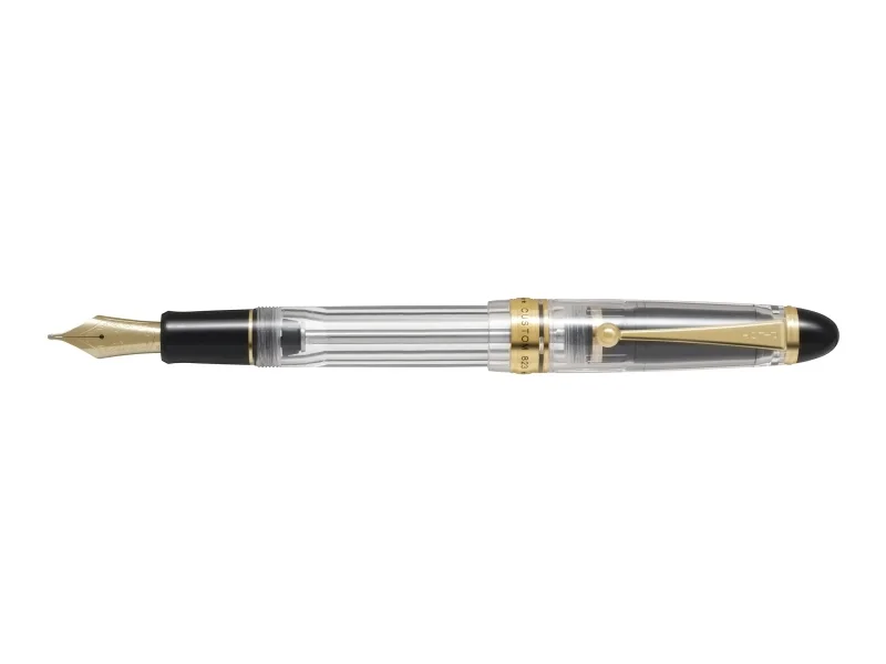 Pilot Custom 823 M Pluma Estilografica - Plumin de Oro de 14K - Cuerpo Transparente - En Estuche de Regalo Individual con un Tintero Pilot