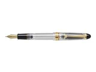 Pilot Custom 823 M Pluma Estilografica - Plumin de Oro de 14K - Cuerpo Transparente - En Estuche de Regalo Individual con un Tintero Pilot