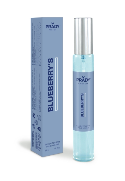 Prady Colonia de Hombre Blueberry´s - Frasco de 33 ml - Spray Pulverizador