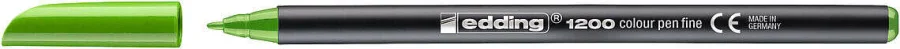 Edding 1200 Rotulador - Punta Redonda - Trazo 1mm - Tinta con Base de Agua - Color Verde Claro · Pack de 10 uds.