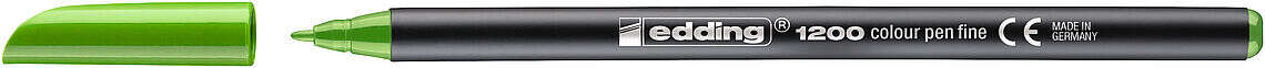 Edding 1200 Rotulador - Punta Redonda - Trazo 1mm - Tinta con Base de Agua - Color Verde Claro · Pack de 10 uds.