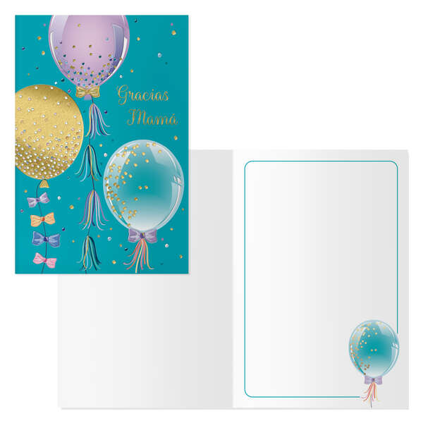 Dohe Pack de 6 Tarjetas de Felicitacion Dia de la Madre - 11.5x17cm - Impresas a Todo Color - Estampaciones con Pelicula de Color - Estampacion en Seco - Papel Offset Blanco de 300gr - Inclu