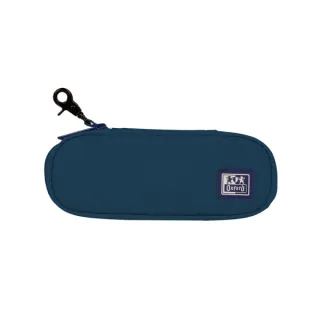 Oxford Kangoo B-Hook Estuche Cofre con Gancho - Bolsillo Interior con Malla - Goma Elastica para Cuadernos - Semirrigido - 21x8x4.8cm - Color Azul Marino