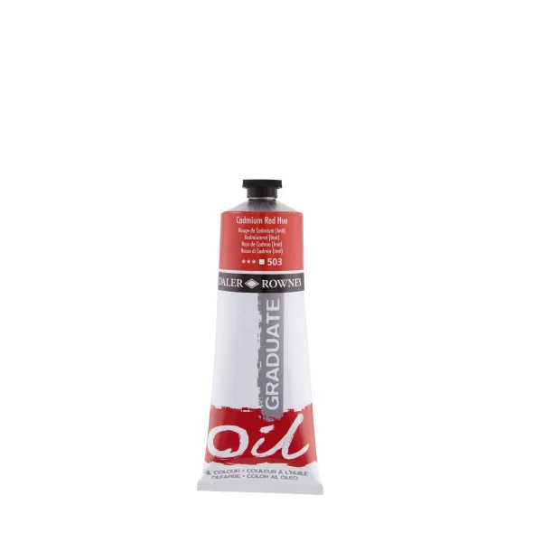 Daler Rowney Graduate Pintura al Oleo - Tubo de Aluminio - 220ml - Color Rojo de Cadmio