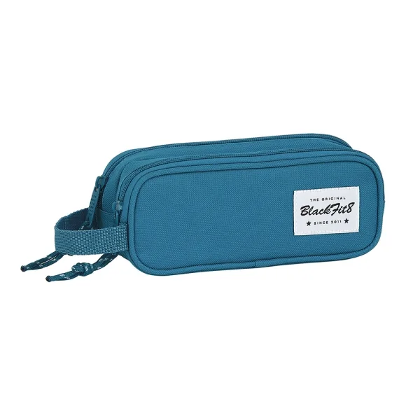 Safta Blackfit8 Egeo Portatodo - 2 Compartimentos con Cremalleras - Asa Lateral - 1L - 210x60x80mm - Color Azul