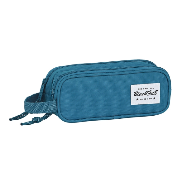 Safta Blackfit8 Egeo Portatodo - 2 Compartimentos con Cremalleras - Asa Lateral - 1L - 210x60x80mm - Color Azul