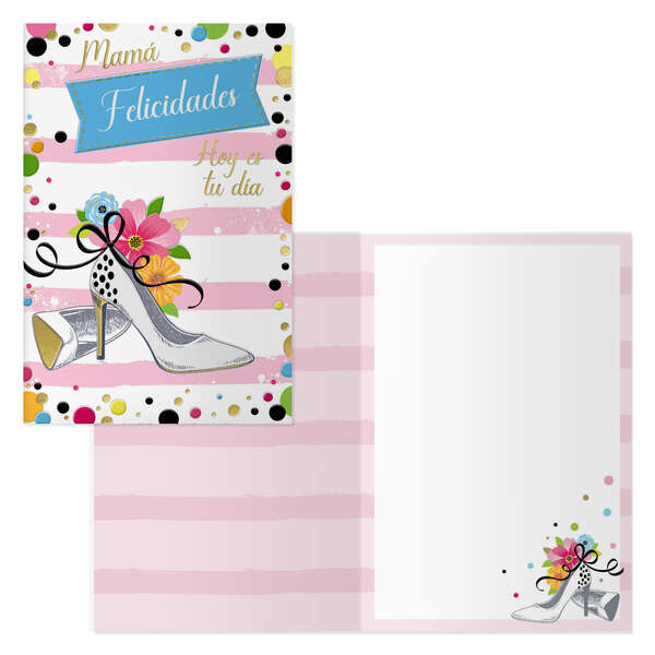 Dohe Pack de 6 Tarjetas de Felicitacion Dia de la Madre - 11.5x17cm - Impresas a Todo Color - Estampaciones con Pelicula de Color - Estampacion en Seco - Papel Offset Blanco de 300gr - Inclu
