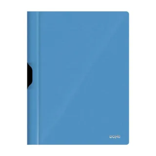 Dohe Dossier con Clip Metalico - Tamaño A4 - Fabricado en Polipropileno Opaco de 350 Micras - Color Azul · Pack de 8 uds.
