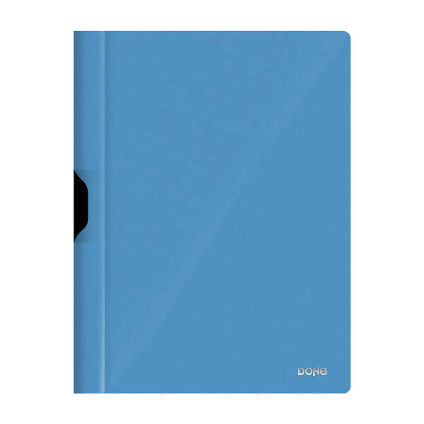 Dohe Dossier con Clip Metalico - Tamaño A4 - Fabricado en Polipropileno Opaco de 350 Micras - Color Azul · Pack de 8 uds.