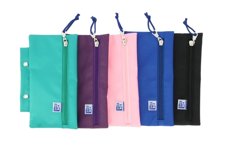 Oxford Teens Estuche Europeanbinder Poliester - Resistente y Duradero - Tamaño Compacto de 22x13x1cm - Colores Surtidos · Pack de 5 uds.