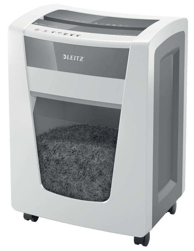 Leitz Office PRO P5 Destructora de Papel - Inteligente, Silenciosa y Segura - Destruye 15 Hojas - Papelera de 30 L - Micro Corte Nivel de Seguridad Din P5 - Funcionamiento Super Silencioso