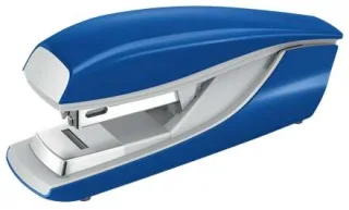 Petrus 236 Grapadora Metalica - Hasta 30 Hojas - Grapado Plano puede ser Clavado - Color Azul