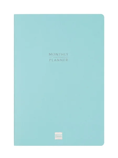 Finocam Haiku Planificador sin Fechar - Internacional - Mes Vista - Formato Y11 - 165x240mm - Papel de 95g/m2 - Hojas con Punteado - 16 Meses - Color Azul