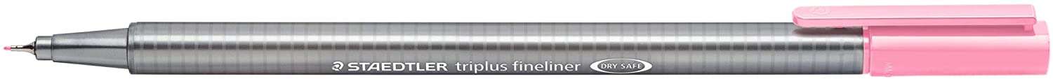 Staedtler Triplus Fineliner 334 Rotulador de Punta Fina - Trazo de 0.3mm - Tinta Base de Agua - Color Carmin Claro · Pack de 10 uds.