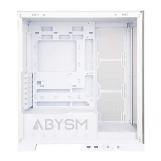 Abysm Danube Sava H500 White Caja Torre ATX, ITX, Micro ATX - Lateral y Frontal Cristal Templado - 3.5" y 2.5" - USB-A, USB-C y Audio - 4 Ventiladores ARGB Instalados - Soporta Refrigeracion
