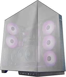 Mars Gaming MC-3GFPRO Caja Torre ATX - 2 Ventiladores ARGB Traseros Preinstalados - Triple Cristal Cromado - Montaje Vertical para Tarjetas Graficas - Soporte para Refrigeracion Liquida hast