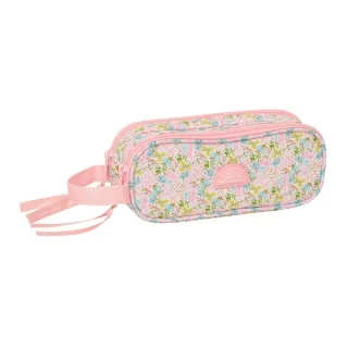 Safta VMB Portatodo - 2 Compartimentos con Cremalleras - Asa Lateral - 1L - 210x60x80mm - Color Rosa