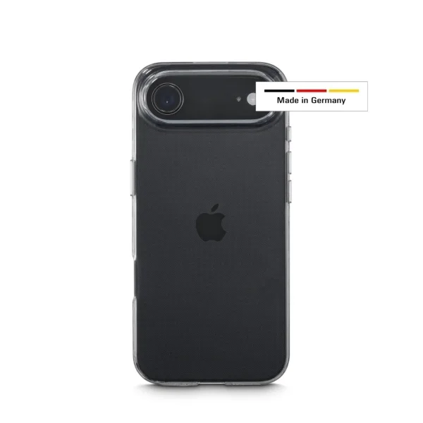 Hama Always Clear Funda para iPhone Air - Antideslizante - Poliuretano Termoplastico - Bordes Elevados - Color Transparente