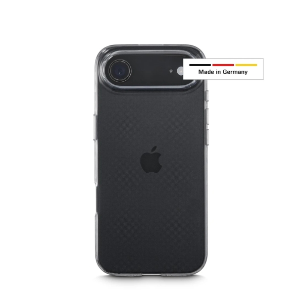 Hama Always Clear Funda para iPhone Air - Antideslizante - Poliuretano Termoplastico - Bordes Elevados - Color Transparente