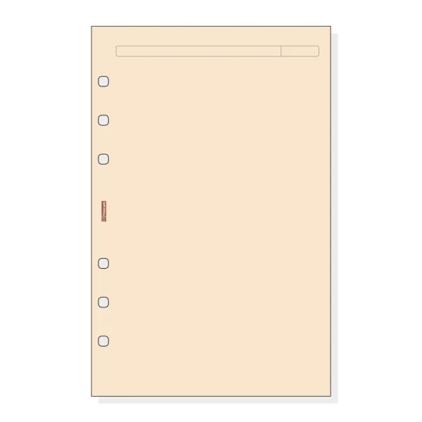 Finocam R543 Recambio para Agendas Open - Liso - Formato 500 - 117x5x181mm - Color Crema