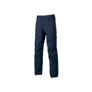 Upower Alfa Pantalon de Trabajo Funcional - Talla 44 - Multiples Bolsillos, Porta Martillo, Bolsillos para Rodilleras, Cintura Elastica, Proteccion DPI1 - Color Azul Marino