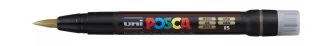 Posca PCF-350 Marcador de Pintura Base al Agua - Punta Acrilica Estilo Pincel - Resistente a la Luz - No Permanente - Ideal para Carteleria y Decoracion - Color Oro · Pack de 5 uds.