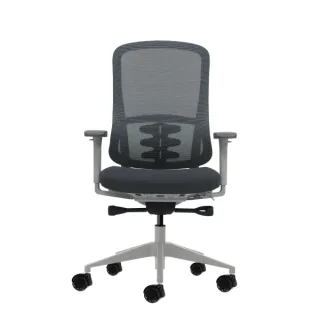 Oqonos Cherg 023 Silla de Oficina Ergonomica con Mecanismo Autobalanceado, Reposabrazos 4D, Asiento Deslizable y Ruedas de Silicona - Gris