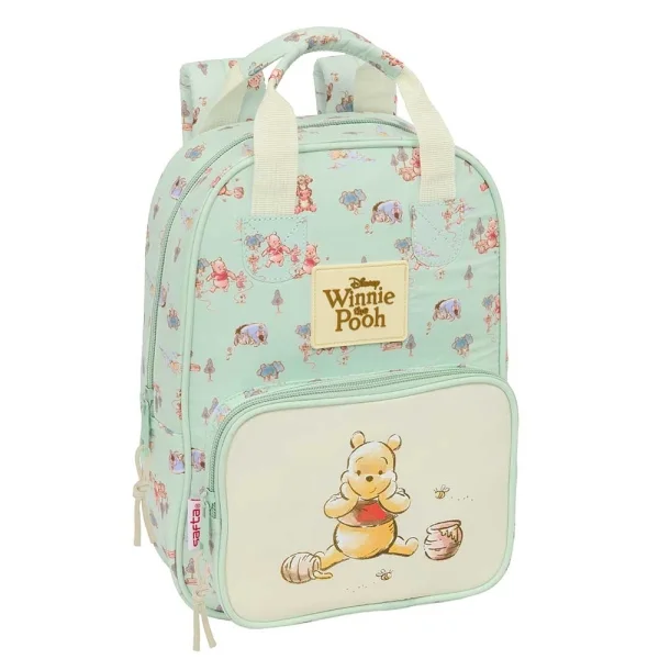 Safta Winnie The Pooh Mochila Infantil - Bolsillo Frontal - Tarjeta ID - Hombreras Acolchadas - Asa Forrada - 4.5L - 200x80x280mm - Color Beige