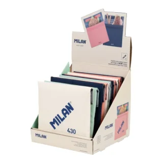 Milan Coleccion 430 Expositor con 12 Bolsas Isotermicas Porta Alimentos 0.3L - Forro Interior Isotermico - Colores Surtidos