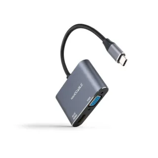 Nanocable Conversor USB-C/M a HDMI-VGA/H 15 cm