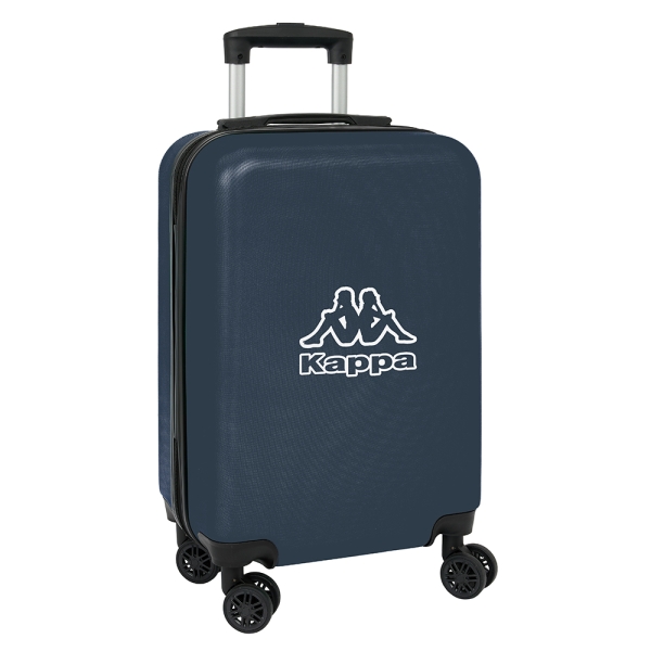 Safta Kappa Dark Navy Maleta Trolley de Cabina 20” - Cierre con Candado - Interior Forrado - Bolsillo de Red - Ruedas Giratorias - Asa Extensible - 345x200x550mm - Color Azul Marino