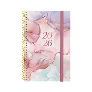 Finocam Design Collection Agenda de Espiral en Catalan - Anual 2026 - Tapa Ligera - Formato E5 - 124x14x181mm - Semana Vista Horizontal - Color Varios