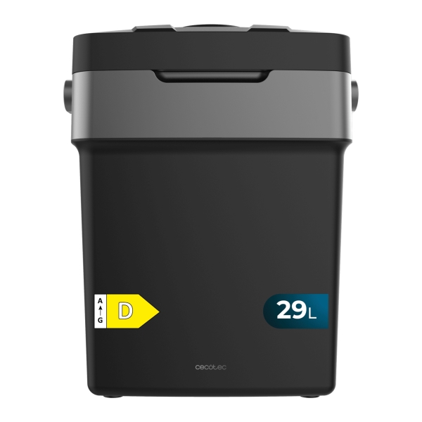 Cecotec Bolero TravelCooling 29L D Nevera Portatil - Capacidad 29L - 12V/220V - Temperatura Regulable - Enfria hasta 8ºC - Funcion Calentamiento hasta 65ºC - Color Negro y Gris