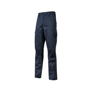 Upower Belgrado Pantalon de Trabajo Resistente - Talla 2XL - Tela Elastica, Multiples Bolsillos, Cintura Elastica, Proteccion Lumbar, Rodillas Preformadas, Costuras Reforzadas, Lavable a 60°