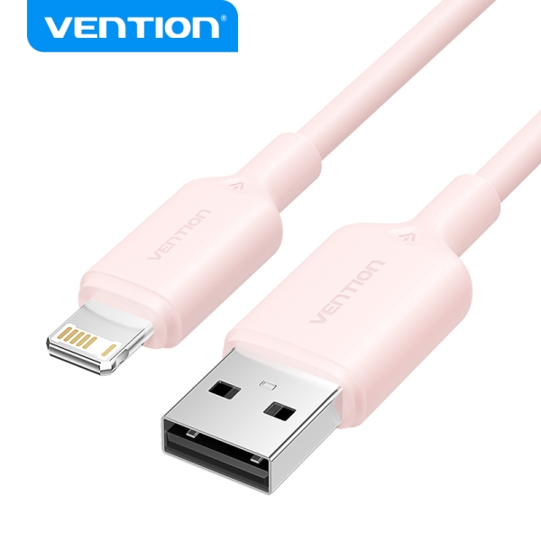 Vention Cable USB 2.0 Lightning - Interfaz USB-A/Lightning - Transmision 480Mbps - Salida 2.4A - 2M - Color Rosa