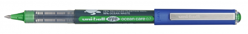 Uni-ball Eye Ocean Care UB-157ROP Boligrafo de Tinta Liquida - Punta de Bola 0.7mm - Trazo 0.5mm - Tinta Resistente al Agua y Luz - Color Verde · Pack de 12 uds.