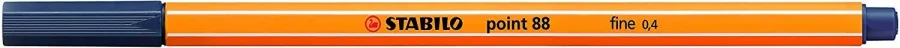 Stabilo Point 88 Rotulador de Punta Fina de Fibra - Trazo de 0.4 mm - Tinta con Base de Agua - Color Gris de Payne · Pack de 10 uds.