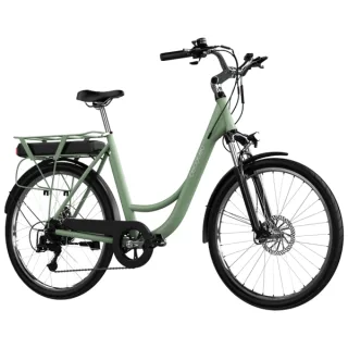 Cecotec City Bicicleta Electrica de 28" - Potencia de 468Wh - Autonomia de 80km - Doble Freno de Disco - Suspension Delantera - Cambio Shimano de 6 Velocidades - Cuadro de Aluminio - Color M