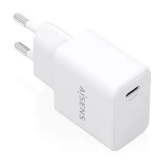 Aisens Cargador Gan 20W - 1xUSB-C PD3.0 - Color Blanco