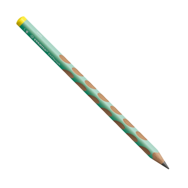 Stabilo Easygraph Pastel Lapiz de Grafito - Mina HB de 3.15mm - Diseño Ergonomico - Uso Zurdo - Color Verde Pastel · Pack de 6 uds.