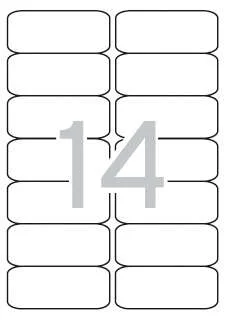 Apli Etiquetas Blancas Permanentes 99.1 x 38.1mm 25 Hojas