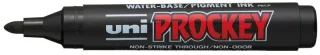 Uni-ball PM-122 Marcador de Tinta Pigmentada - Punta de Bala 1.2-1.8mm - Ideal para Pizarras de Papel - Tinta Inodora - Color Negro · Pack de 12 uds.