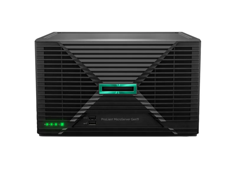 HPE ProLiant MicroServer Gen11 Servidor Intel Pentium G7400 - 16GB - 1TB SSD - DisplayPort y VGA - USB-A 3.2 Gen1 y Gen2
