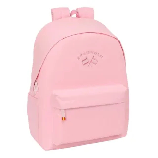 Safta Spagnolo Mochila para Portatiles hasta 15.6" - Antirrobo - Bolsillo para Tablet hasta 11" - Asa de Mano - Conector USB - Acolchada - 31x44x18cm - Color Rosa