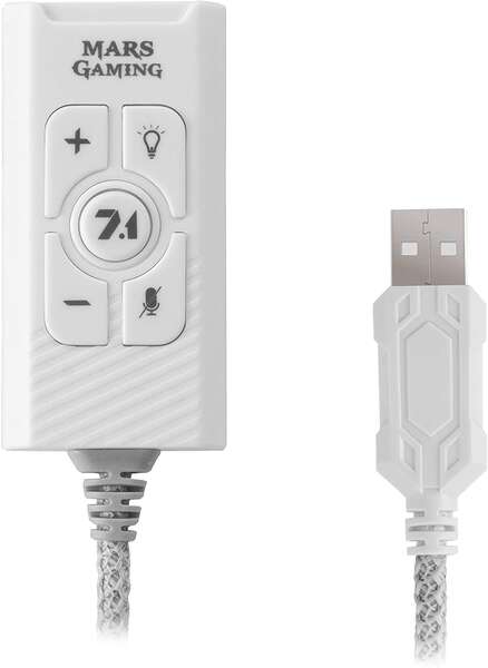 Mars Gaming MSC2W Tarjeta de Sonido Externa 7.1 USB - Jack 3.5mm Audio