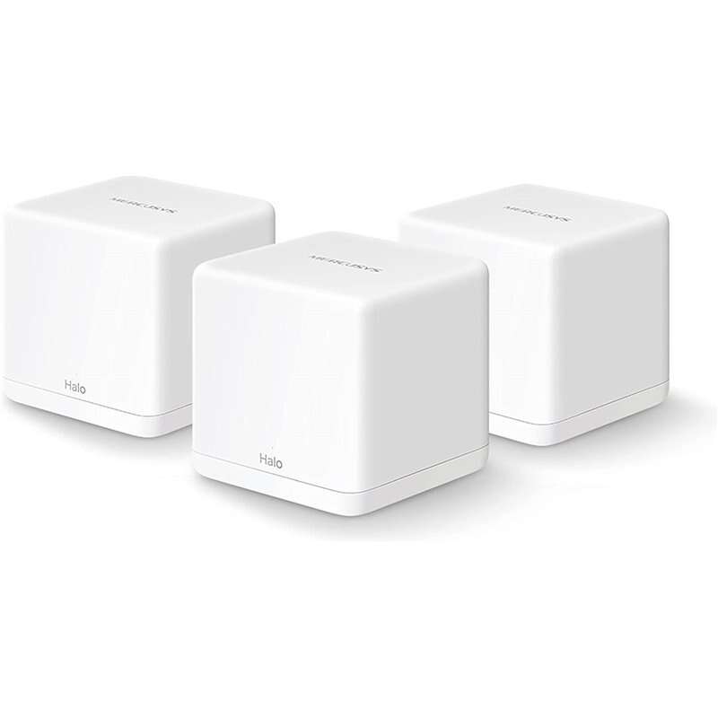 Mercusys Halo H30G Sistema Wi-Fi Mesh AC1300 Dual Band - 3 Unidades Halo - Cobertura hasta 260 m² - Roaming sin Interrupciones