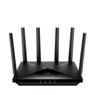 Cudy Router WiFi 7 Dual Band Gigabit BE6500 - Velocidad hasta 1000Mbps - 4 Puertos - 4 Antenas Fijas de 5dBi - Tecnologia MU-MIMO - Color Negro