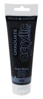 Daler Rowney Graduate Pintura Acrilica - Tubo de Plastico - 120ml - Color Negro Perla