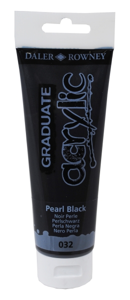 Daler Rowney Graduate Pintura Acrilica - Tubo de Plastico - 120ml - Color Negro Perla