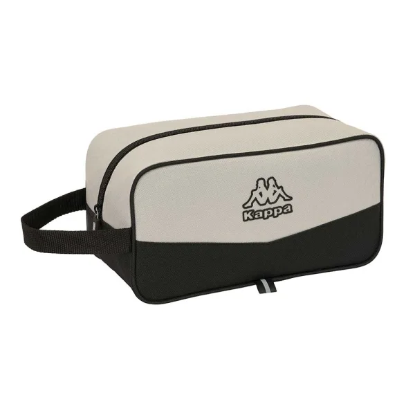 Safta Kappa Grey Zapatillero - Asa Lateral - 6L - Ligero y Resistente - Organiza Calzado - 290x140x150mm - Color Negro y Gris